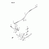 Схема вузла: Підніжка & Задне гальмо для Suzuki LS650 Savage