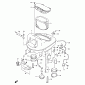 Схема вузла: Повітряний фільтр (Model w/x/y/k1) для Suzuki TL1000