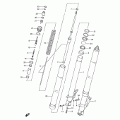 Схема узла: Передняя вилка (Model w/x) для Suzuki GSX-R750