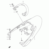Схема узла: Задний подседельный обтекатель (Model y) для Suzuki GSX750