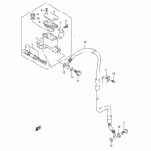 Схема вузла: Передній гальмівний циліндр Suzuki DR-Z400 DR-Z400S