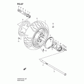 Схема узла: Заднее колесо (An650ak6) для Suzuki AN650 Burgman (EU analogue of SkyWave)
