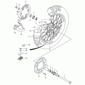 Схема вузла: Заднє колесо (Model k4) для Suzuki RM250