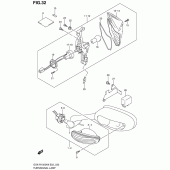 Схема узла: Поворотники для Suzuki GSX-R1000