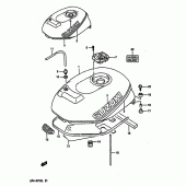 Схема узла: Топливный бак (Model l) для Suzuki GSX-R750