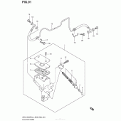 Схема узла: Гидравлический шланг сцепления для Suzuki GSX1300 Hayabusa