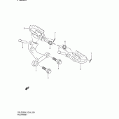 Схема вузла: Підніжки для Suzuki DR-Z250