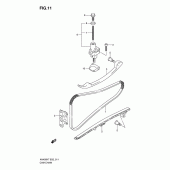 Схема вузла: Ланцюг ГРМ & Натягувач & Заспокоювач для Suzuki AN400 Burgman (EU analogue of SkyWave)