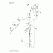 Схема узла: Задний тормозной цилиндр для Suzuki GSX-R1000