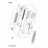 Схема вузла: Передня вилка для Suzuki DR-Z400 DR-Z400S