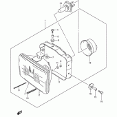 Схема вузла: Фара (Model k1 e24/model k2 p9) для Suzuki DR200