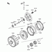 Схема вузла: Зчеплення для Suzuki RM100