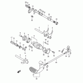 Схема узла: Копирный вал & Вилки & Вал переключения для Suzuki VL250 Intruder LC