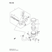 Схема вузла: Передній гальмівний циліндр (Sv650sul2 e24) для Suzuki SV650