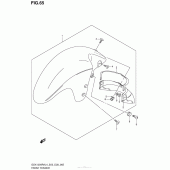 Схема узла: Переднее крыло (Gsx1300Ral4 E28) для Suzuki GSX1300 Hayabusa
