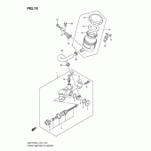 Схема вузла: Передній гальмівний циліндр Suzuki GSX-R750