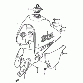 Схема вузла: Паливний бак (Model r) для Suzuki DR350