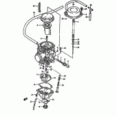 Схема вузла: Карбюратор (E18) для Suzuki DR650 DR650R
