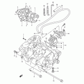 Схема вузла: Картер двигуна для Suzuki TS125