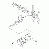 Схема вузла: Колінчастий вал & Поршень для Suzuki SV1000