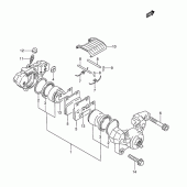 Схема вузла: Задній гальмівний супорт (Model j) для Suzuki GSX600 Katana