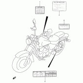 Схема вузла: Інформаційні наклейки для Suzuki GZ250 Marauder