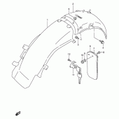 Схема вузла: Заднє крило (Model y/k1) для Suzuki TU250