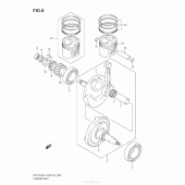 Схема узла: Коленчатый вал & Поршень для Suzuki DR-Z125 DR-Z125L