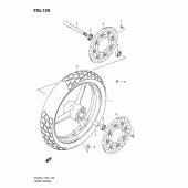 Схема узла: Переднее колесо (Dl650uel1 e19) для Suzuki DL650 V-Strom