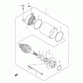 Схема вузла: Електричний стартер (Model y) для Suzuki GSX-R600