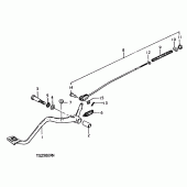 Схема вузла: Заднє гальмо для Suzuki TS250