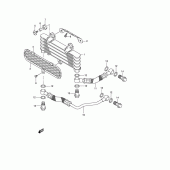 Схема вузла: Олійний охолоджувач для Suzuki DL650 V-Strom