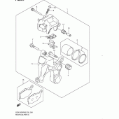Схема узла: Задний тормозной суппорт для Suzuki GSX1300 Hayabusa