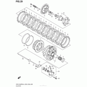 Схема вузла: Зчеплення для Suzuki GSX1300 Hayabusa