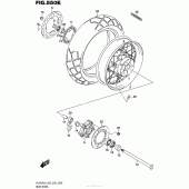 Схема вузла: Заднє колесо (Dl650Xal6 E33) для Suzuki DL650 V-Strom