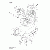 Схема узла: Заднее колесо (Vl800 E33) для Suzuki VZ800 Boulevard M50