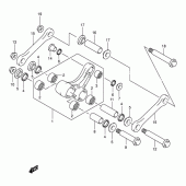 Схема вузла: Важіль прогресії (Model k1) для Suzuki RM250