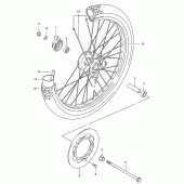 Схема вузла: Переднє колесо (P9) для Suzuki TS125