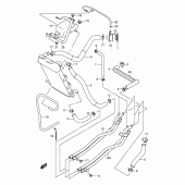 Схема вузла: Патрубок системи охолодження для Suzuki AN400 Burgman (EU analogue of SkyWave)