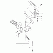 Схема вузла: Ліва ручка керма (Model r/s/t) для Suzuki DR350