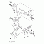Схема узла: Подножки для Suzuki GSX-R600