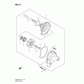 Схема узла: Водяной насос для Suzuki GSF650 Bandit S