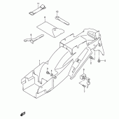Схема вузла: Заднє крило (Model k3) для Suzuki GSX600 Katana