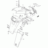 Схема узла: Заднее крыло (Model m/n/p/r) для Suzuki DR650 DR650RSE
