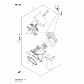 Схема узла: Воздушный фильтр для Suzuki RM-Z250
