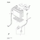 Схема вузла: Акумулятори (Sfv650l1 e24) для Suzuki SFV650 Gladius