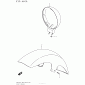 Схема вузла: Переднє крило Suzuki LS650 Boulevard S40