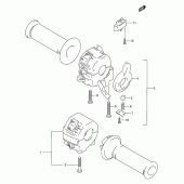 Схема вузла: Пульт керування рульовим для Suzuki GSX250 Across