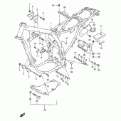 Схема вузла: Рама (Model t/v/w) для Suzuki DR650 DR650SE
