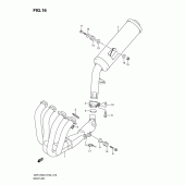 Схема вузла: Вихлопна система для Suzuki GSF1250 Bandit